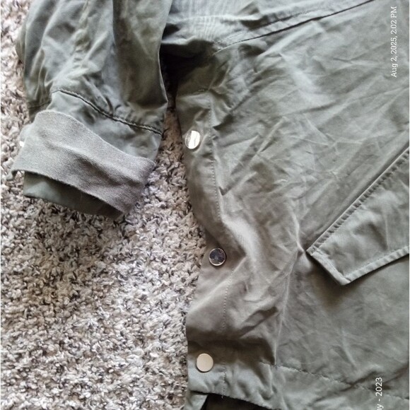 NWOT Zara Oversized Hooded Water Repellent Parka Green Size Medium - Picture 10 of 10